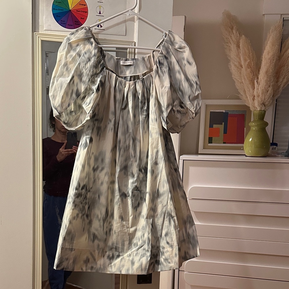 Rebecca Taylor silver and White Mini Dress. NWT